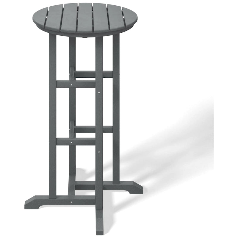 Polytrends Laguna Table de bar bistrot ronde 24'' d'extérieur en PEHD tout temps