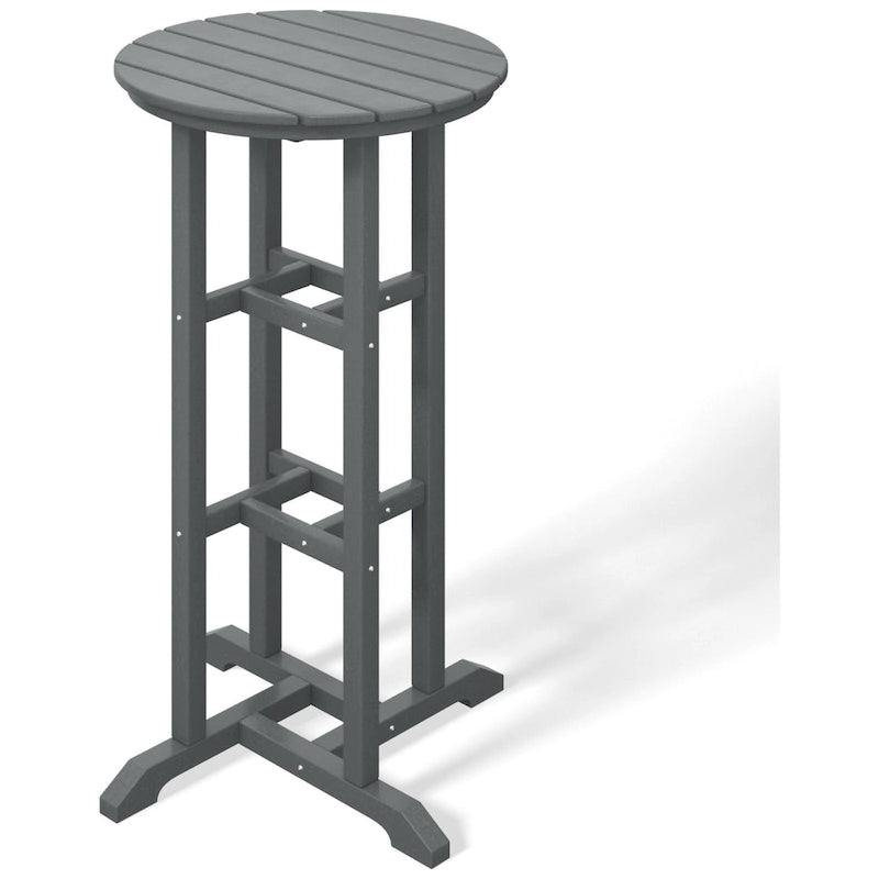 Polytrends Laguna Table de bar bistrot ronde 24'' d'extérieur en PEHD tout temps
