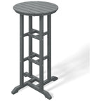 Polytrends Laguna Table de bar bistrot ronde 24'' d'extérieur en PEHD tout temps