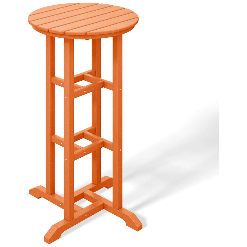 Polytrends Laguna Table de bar bistrot ronde 24'' d'extérieur en PEHD tout temps