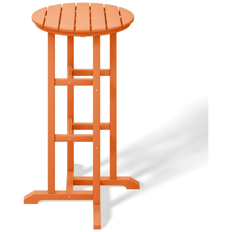 Polytrends Laguna Table de bar bistrot ronde 24'' d'extérieur en PEHD tout temps