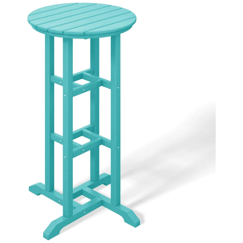 Polytrends Laguna Table de bar bistrot ronde 24'' d'extérieur en PEHD tout temps