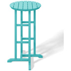 Polytrends Laguna Table de bar bistrot ronde 24'' d'extérieur en PEHD tout temps
