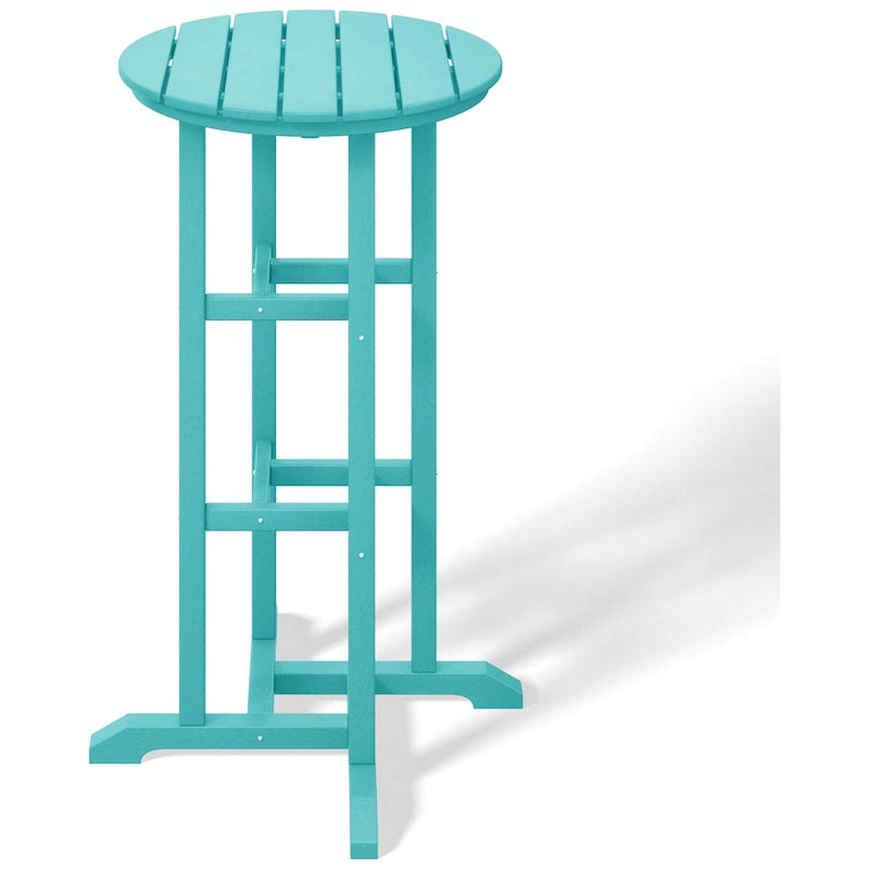 Polytrends Laguna Table de bar bistrot ronde 24'' d'extérieur en PEHD tout temps