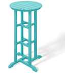 Polytrends Laguna Table de bar bistrot ronde 24'' d'extérieur en PEHD tout temps