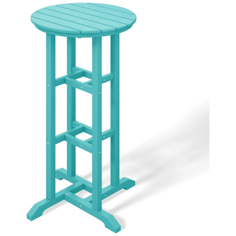 Polytrends Laguna Table de bar bistrot ronde 24'' d'extérieur en PEHD tout temps
