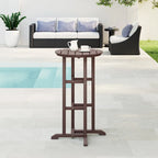 Polytrends Laguna Table de bar bistrot ronde 24'' d'extérieur en PEHD tout temps