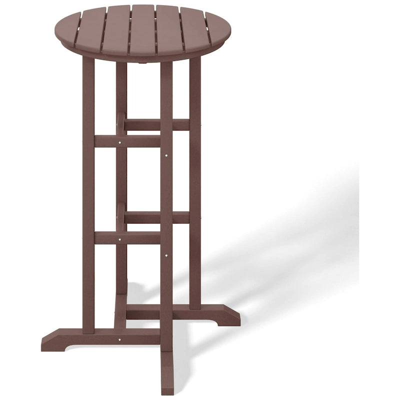 Polytrends Laguna Table de bar bistrot ronde 24'' d'extérieur en PEHD tout temps