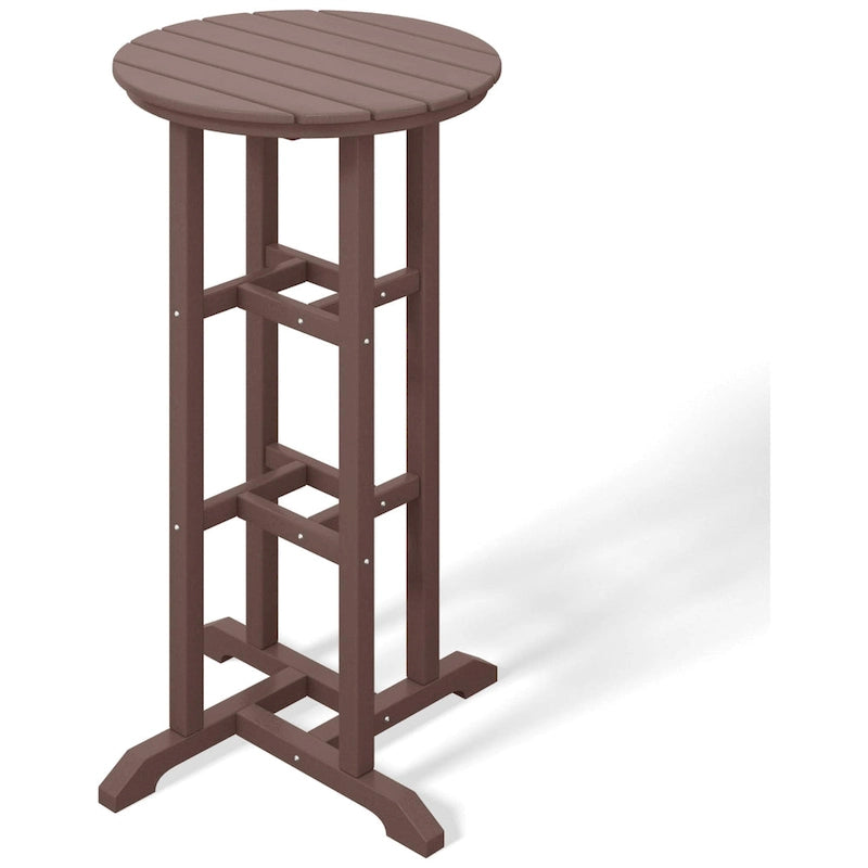Polytrends Laguna Table de bar bistrot ronde 24'' d'extérieur en PEHD tout temps
