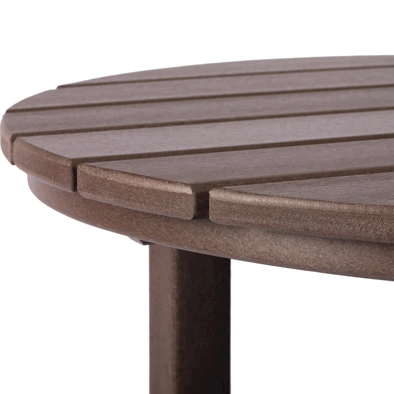 Polytrends Laguna Table de bar bistrot ronde 24'' d'extérieur en PEHD tout temps