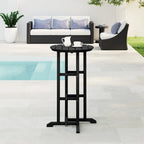 Polytrends Laguna Table de bar bistrot ronde 24'' d'extérieur en PEHD tout temps