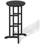 Polytrends Laguna Table de bar bistrot ronde 24'' d'extérieur en PEHD tout temps