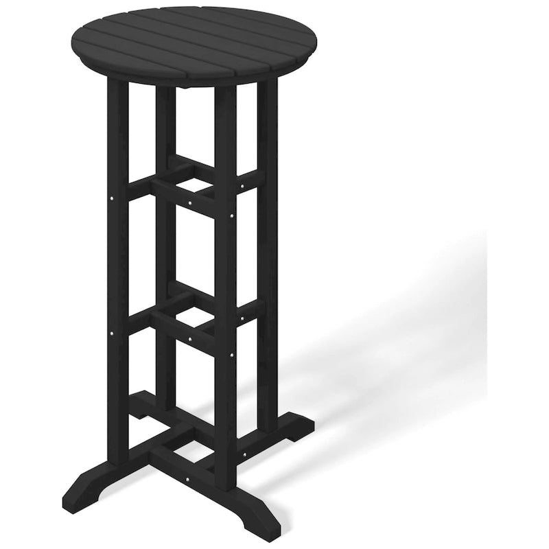 Polytrends Laguna Table de bar bistrot ronde 24'' d'extérieur en PEHD tout temps