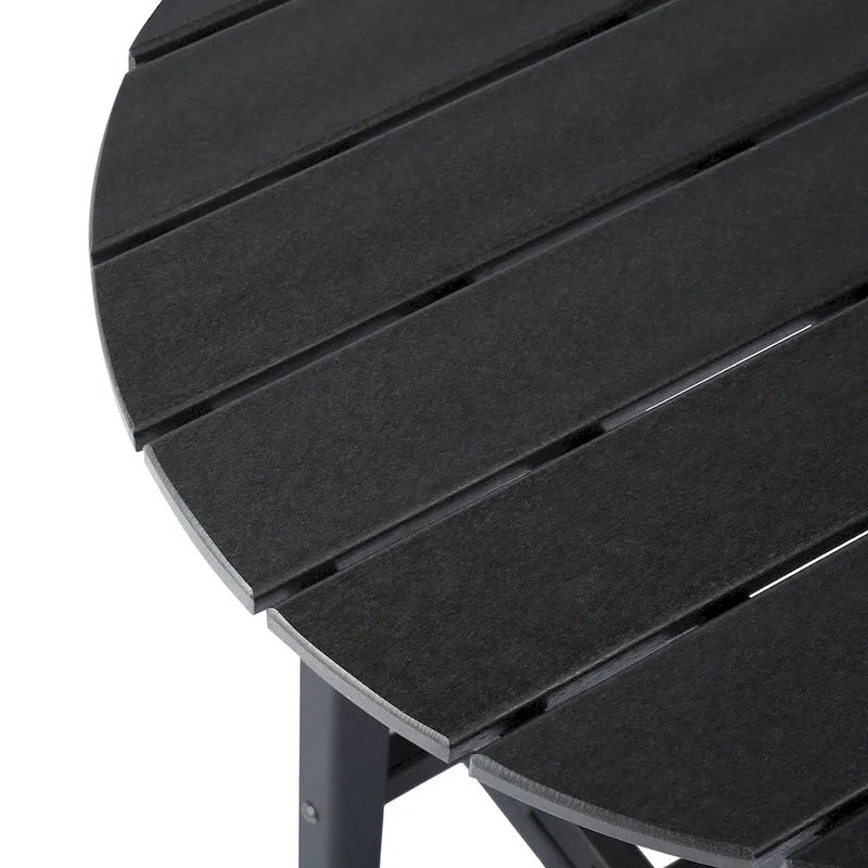 Polytrends Laguna Table de bar bistrot ronde 24'' d'extérieur en PEHD tout temps