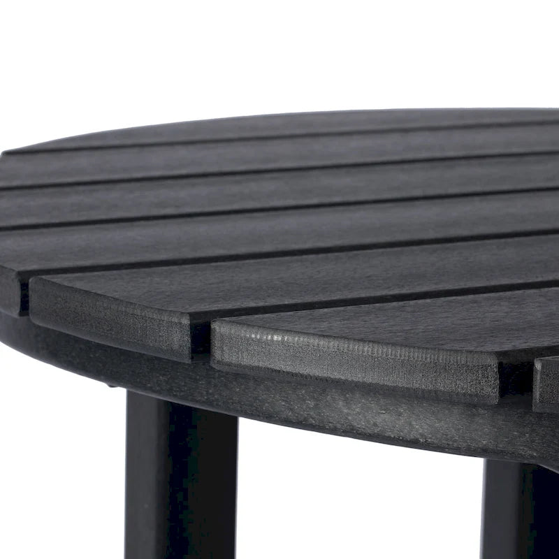 Polytrends Laguna Table de bar bistrot ronde 24'' d'extérieur en PEHD tout temps