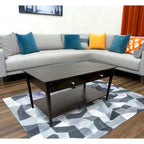 Table basse en bambou massif avec tiroirs