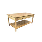 Table basse en bambou massif avec tiroirs