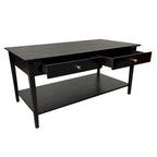 Table basse en bambou massif avec tiroirs