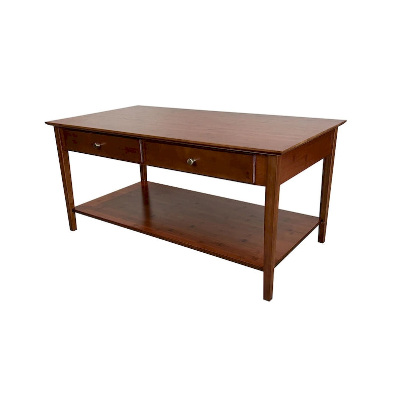 Table basse en bambou massif avec tiroirs