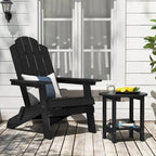 WINSOON Tables d'appoint rondes extérieures à 2 niveaux HIPS tout temps Tables Adirondack