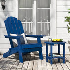 WINSOON Tables d'appoint rondes extérieures à 2 niveaux HIPS tout temps Tables Adirondack