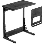 Table d'appoint pliante en C de 24 pouces, petite table de canapé pour ordinateur portable