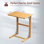 Table d'appoint pliante en C de 24 pouces, petite table de canapé pour ordinateur portable