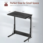Table d'appoint pliante en C de 24 pouces, petite table de canapé pour ordinateur portable