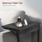 Table d'appoint pliante en C de 24 pouces, petite table de canapé pour ordinateur portable