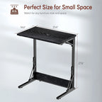 Table d'appoint pliante en C de 24 pouces, petite table de canapé pour ordinateur portable