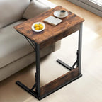 Table d'appoint pliante en C de 24 pouces, petite table de canapé pour ordinateur portable
