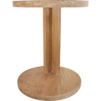 Table d'appoint en teck naturel de style nordique en forme de C - 16X16