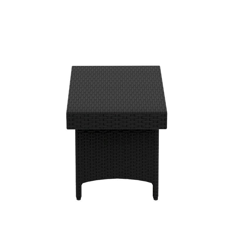 Table pliante escamotable réglable en osier Peader Outdoor