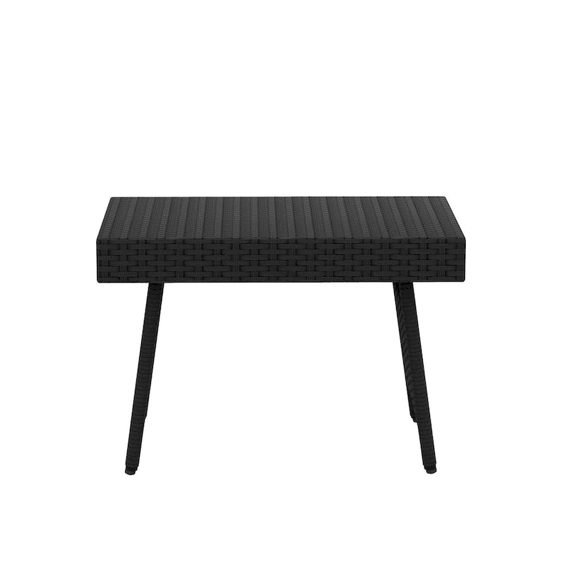 Table pliante escamotable réglable en osier Peader Outdoor