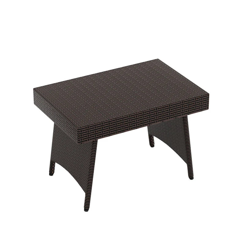 Table pliante escamotable réglable en osier Peader Outdoor