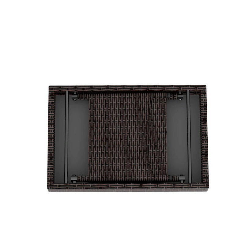 Table pliante escamotable réglable en osier Peader Outdoor