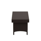 Table pliante escamotable réglable en osier Peader Outdoor