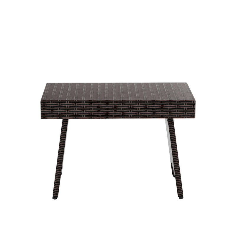 Table pliante escamotable réglable en osier Peader Outdoor