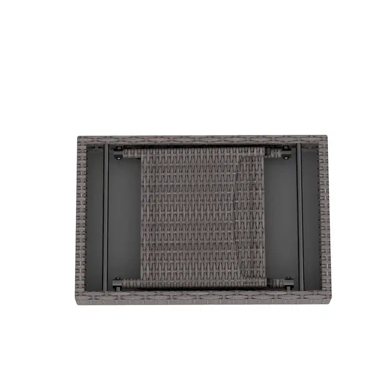 Table pliante escamotable réglable en osier Peader Outdoor