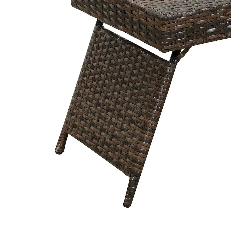 Table en osier pliante portable