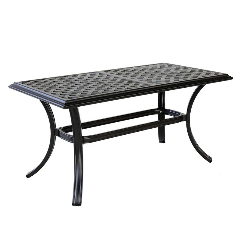 Torino Aluminum 21x42 Inch Standard Coffee Table