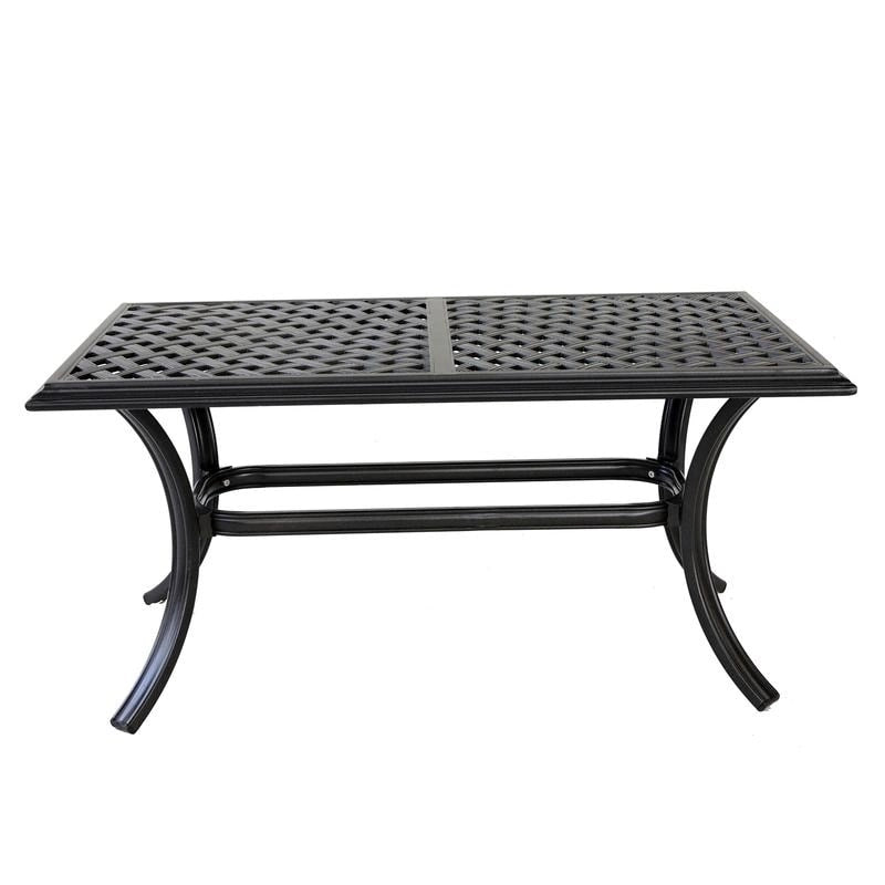Table basse standard Torino Aluminium 21x42 pouces