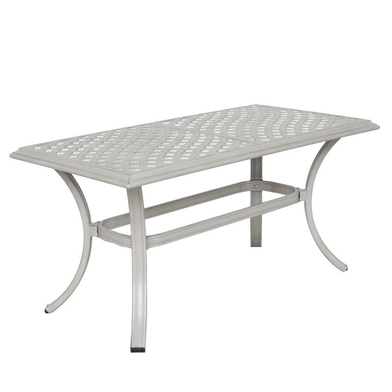 Table basse standard Torino Aluminium 21x42 pouces