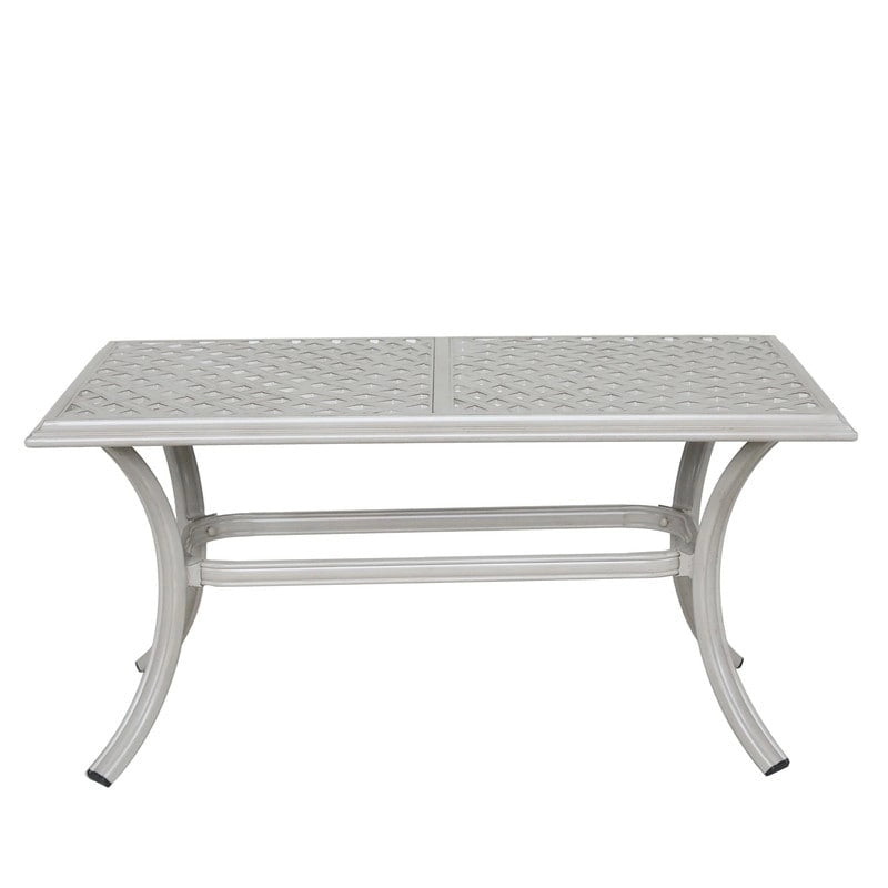 Table basse standard Torino Aluminium 21x42 pouces
