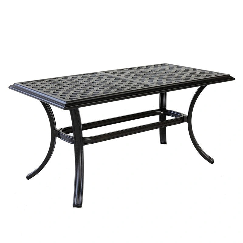 Table basse standard Torino Aluminium 21x42 pouces