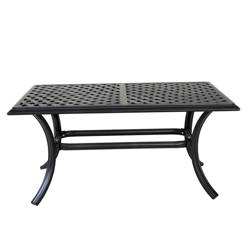 Table basse standard Torino Aluminium 21x42 pouces