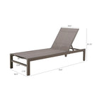 Chaise longue de jardin en aluminium inclinable et réglable avec roulettes