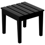 Chaise longue inclinable moderne et écologique Polytrends Shoreside en polypropylène avec accoudoirs, roulettes et table d'appoint (ensemble 3 pièces)