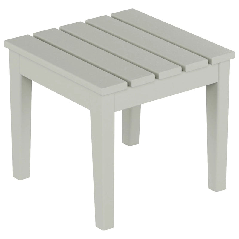 Chaise longue inclinable moderne et écologique Polytrends Shoreside en polypropylène avec accoudoirs, roulettes et table d'appoint (ensemble 3 pièces)