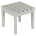 Chaise longue inclinable moderne et écologique Polytrends Shoreside en polypropylène avec accoudoirs, roulettes et table d'appoint (ensemble 3 pièces)